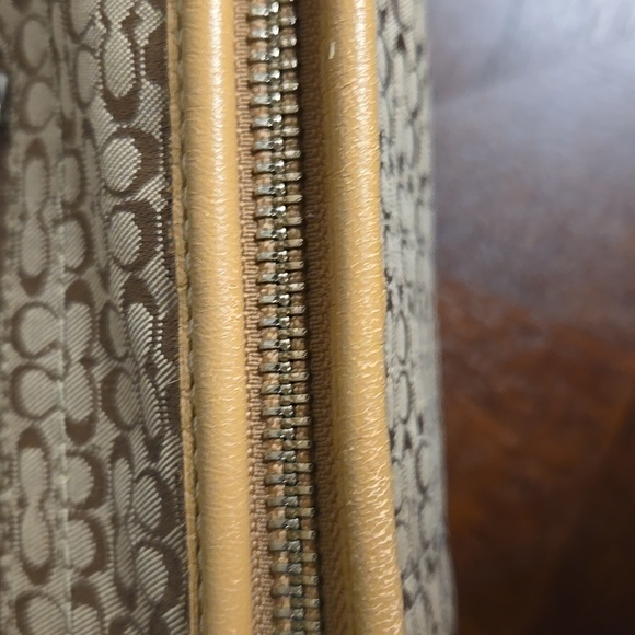 Coach Vintage Brown Monogram Handbag EUC - Picture 12 of 13